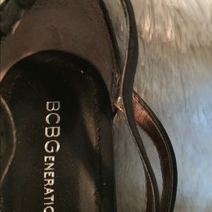 BCBG Shoes - BCBG Black Leather Sandals BCBG Shoes - BCBG Black Leather Sandals
